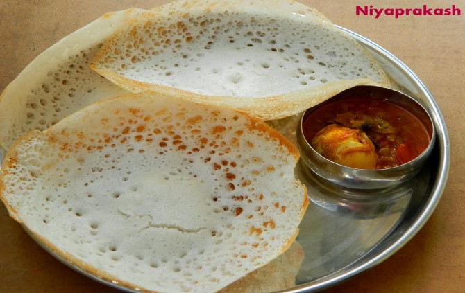 Appam with Egg curry - Rs 25 , book now at Jeshwanth NagarChennai, India